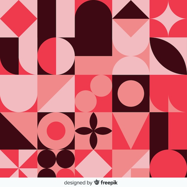 Colorful geometric shapes mosaic background