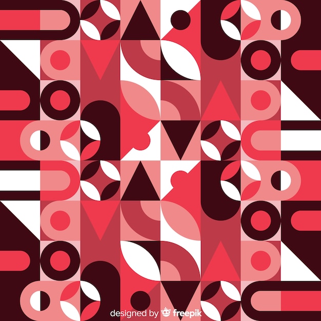 Free vector colorful geometric shapes mosaic background