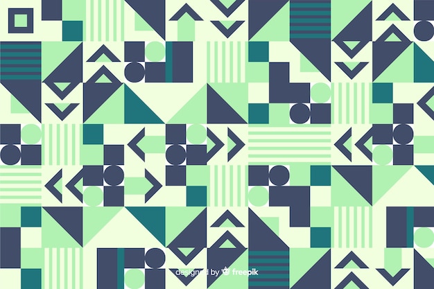 Бесплатное векторное изображение Красочные геометрические фигуры мозаика фон