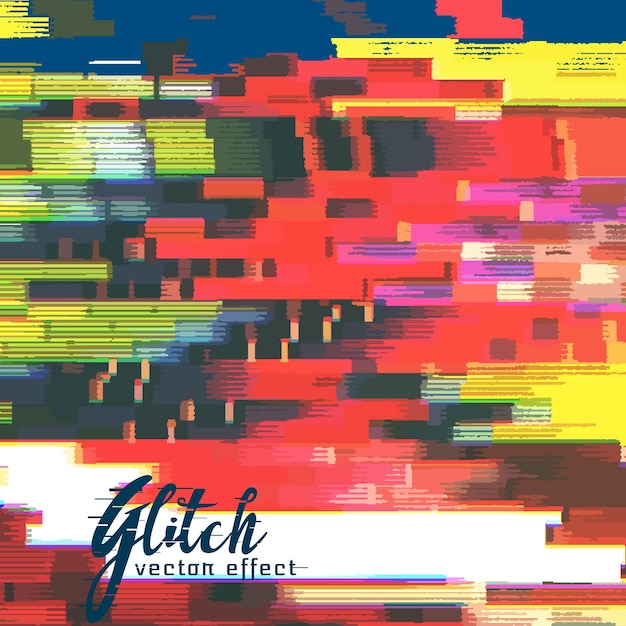 Free vector colorful glitch background