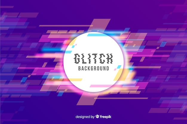 Free vector colorful glitch background