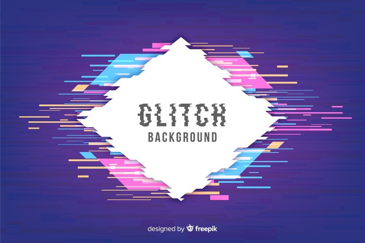 Free Vector colorful glitch background