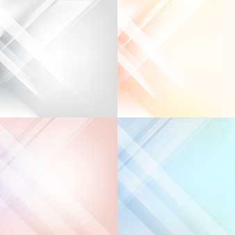 Colorful gradient abstract background set
