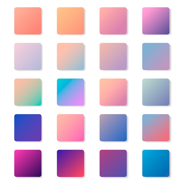 Colorful gradient badge set