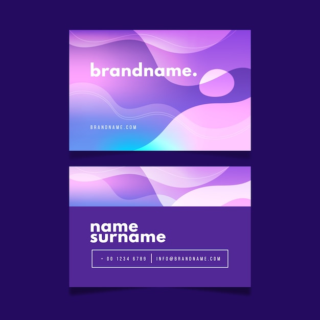 Free vector colorful gradient business card template