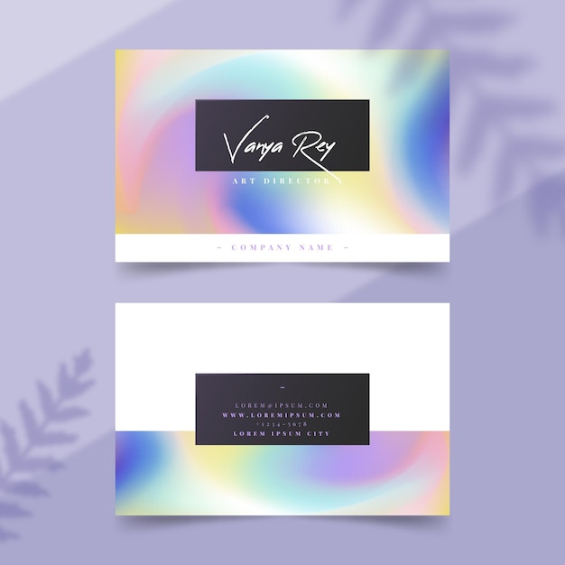 Free vector colorful gradient business card template