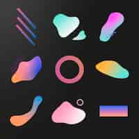 Free vector colorful gradient collection