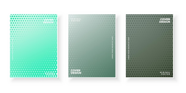 Free vector colorful gradient covers with abstract textured design set