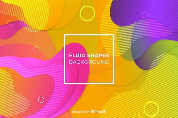 Colorful gradient fluid shapes background