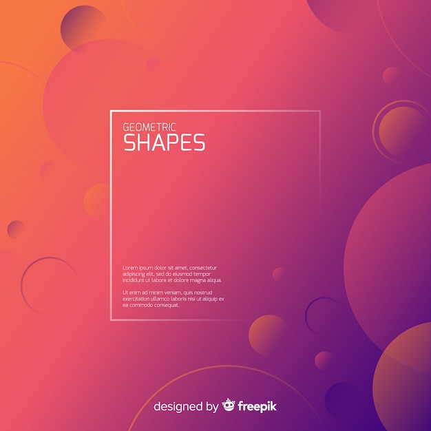 Colorful gradient geometric shapes background