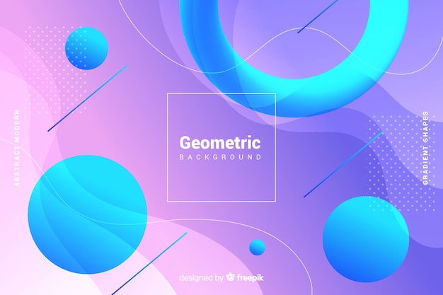 Colorful gradient geometric shapes background