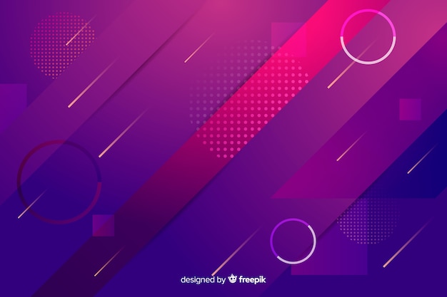 Free vector colorful gradient geometric shapes background