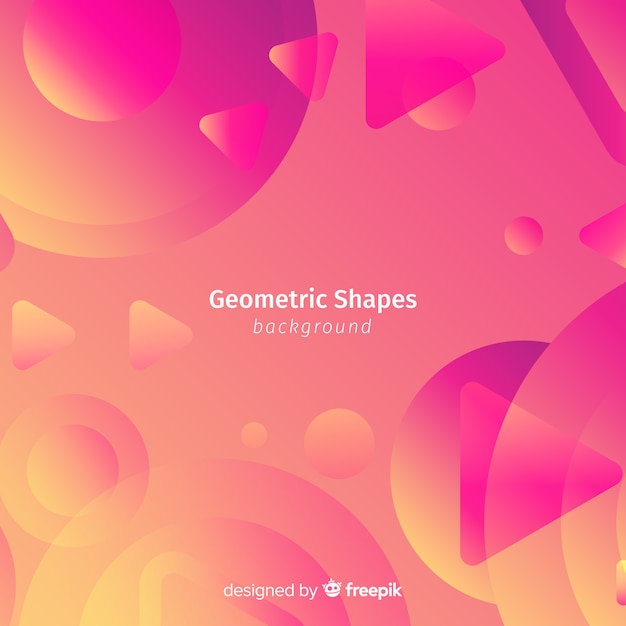 Colorful gradient geometric shapes background