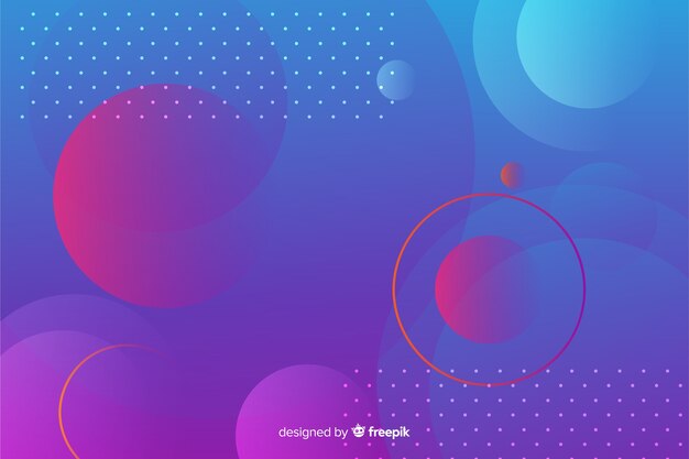 Free vector colorful gradient geometric shapes background