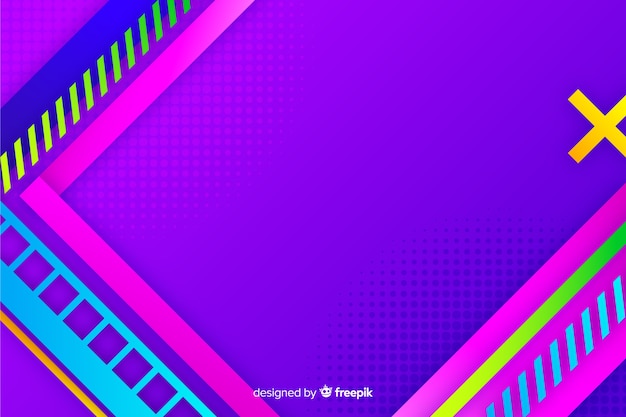 Colorful gradient geometric shapes background