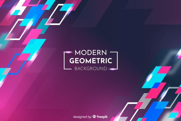 Colorful gradient geometric shapes background