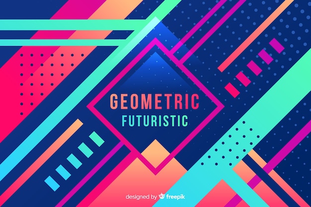 Free vector colorful gradient geometric shapes background