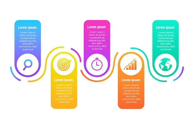 Colorful Gradient Infographic – Free Vector Download