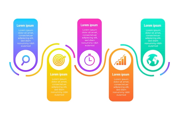 Colorful gradient infographic