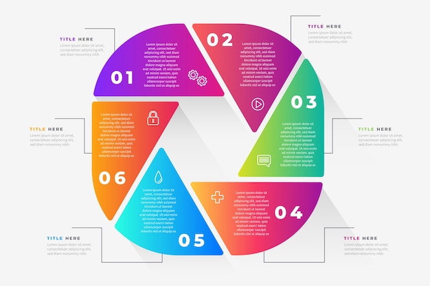 Colorful gradient infographic