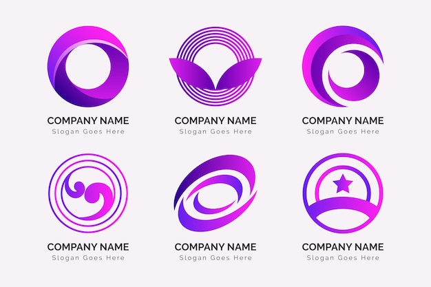 Colorful gradient o logo collection