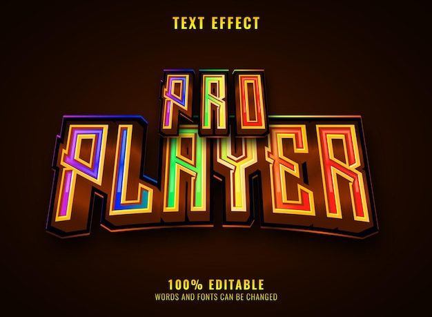 Colorful gradient pro player esport text effect