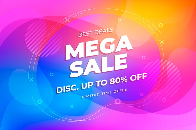 Colorful gradient sale background