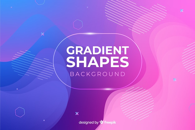 Colorful gradient shapes background