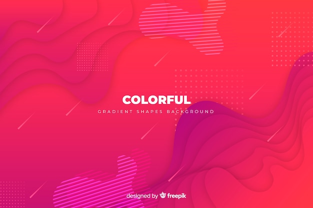 Colorful gradient shapes background