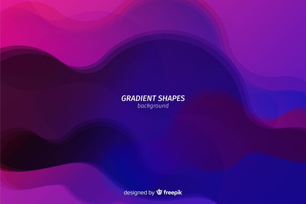 Colorful gradient shapes background