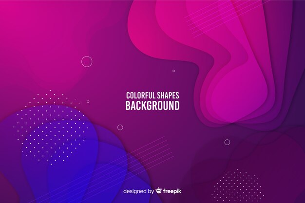 Colorful gradient shapes background