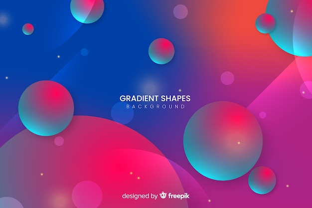 Colorful gradient shapes background