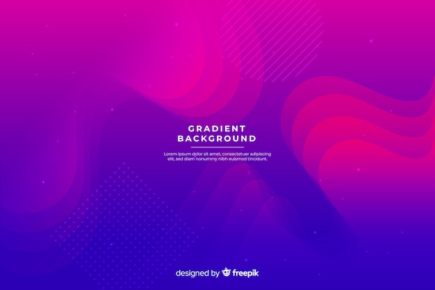 Colorful gradient shapes background