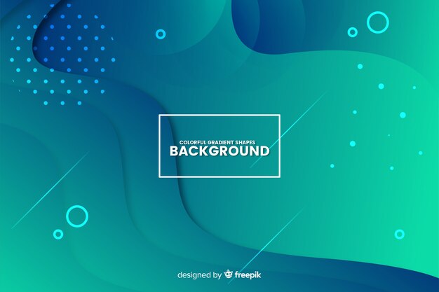 Colorful gradient shapes background