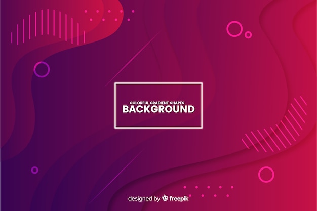 Free vector colorful gradient shapes background