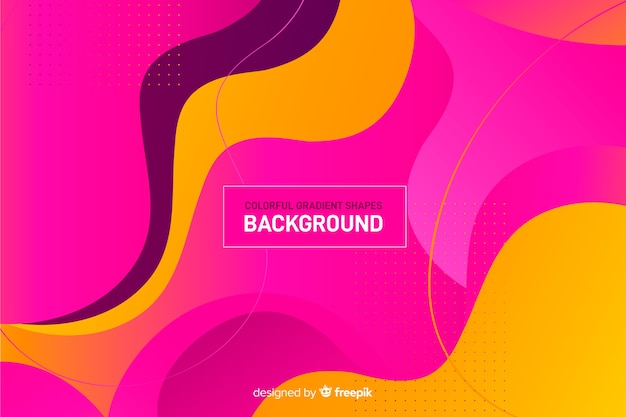 Colorful gradient shapes background