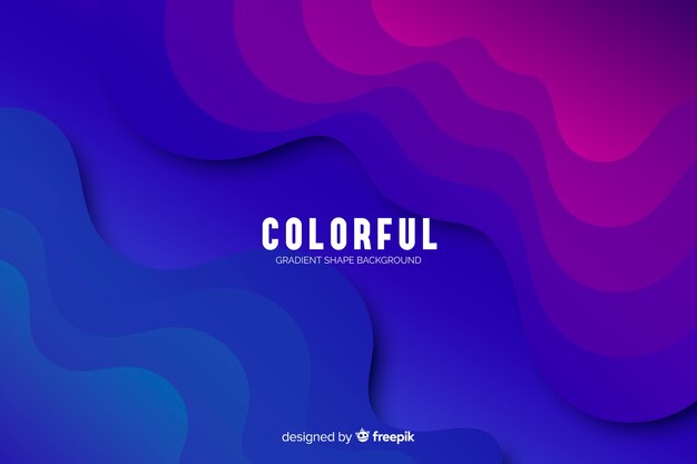 Colorful gradient shapes background