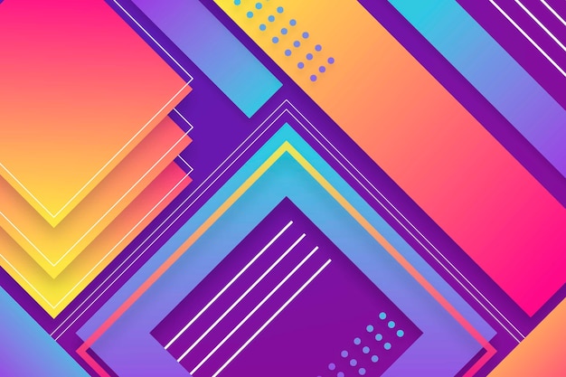 Colorful gradient shapes screensaver
