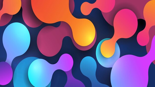 Colorful gradient stylish fluid background