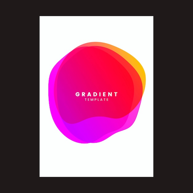 Colorful gradient template poster design