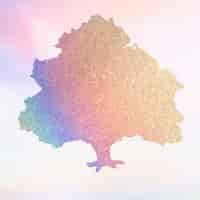 Free vector colorful gradient tree element vector