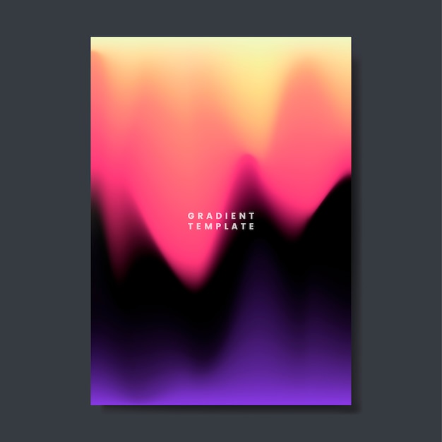 Colorful gradient wallpaper template design