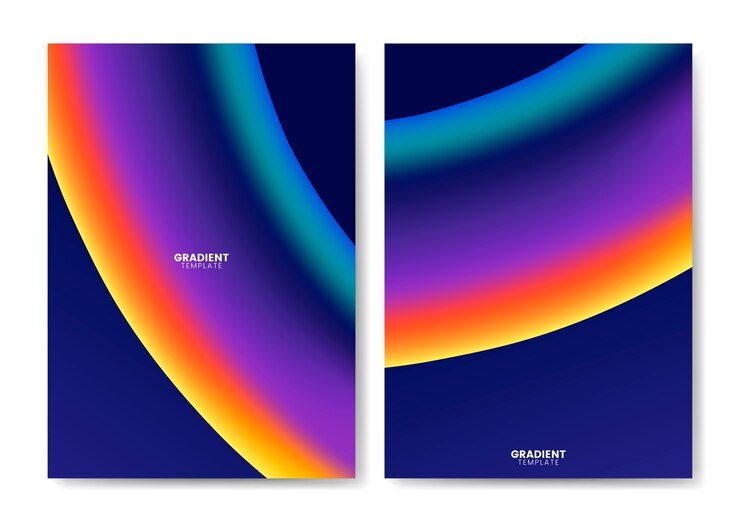 Free Vector colorful gradient wallpaper template design