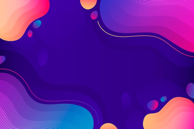 Colorful gradient wavy background