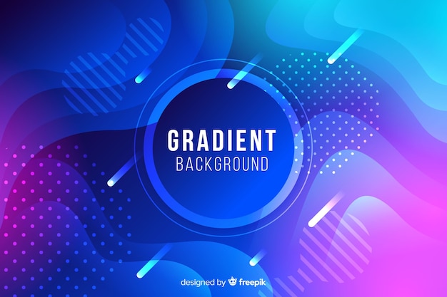 Colorful gradient wavy shape background