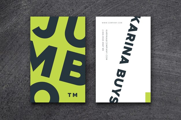 Colorful graphic designer business card template