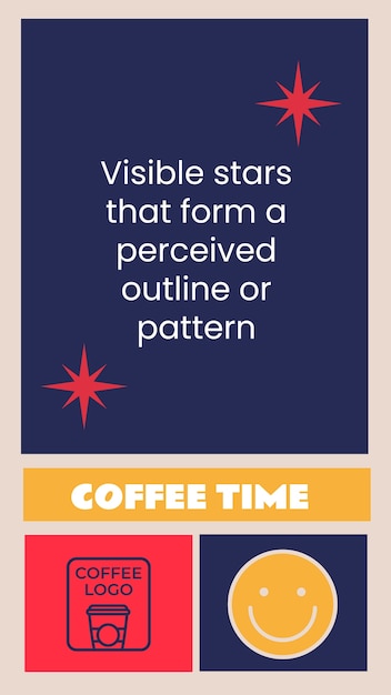 Free vector colorful grid coffee shop instagram story