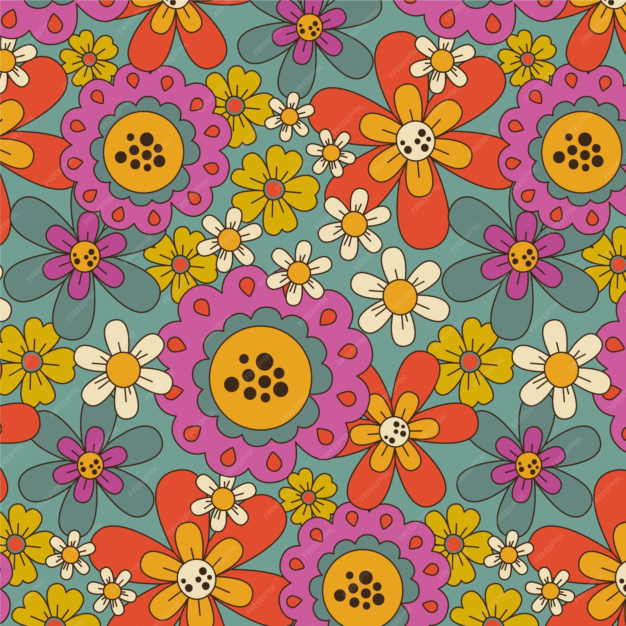 70s Flower Pattern Images Free Download on Freepik