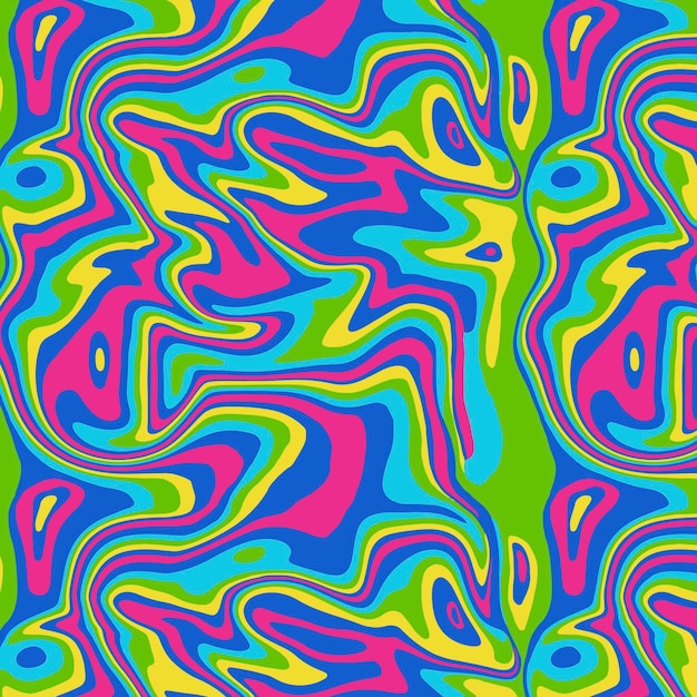 Free vector colorful groovy psychedelic pattern