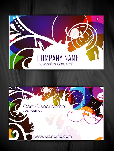 Free vector colorful grunge style business card